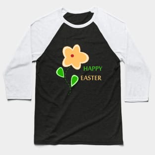 Happy Easter Flowers Baseball T-Shirt